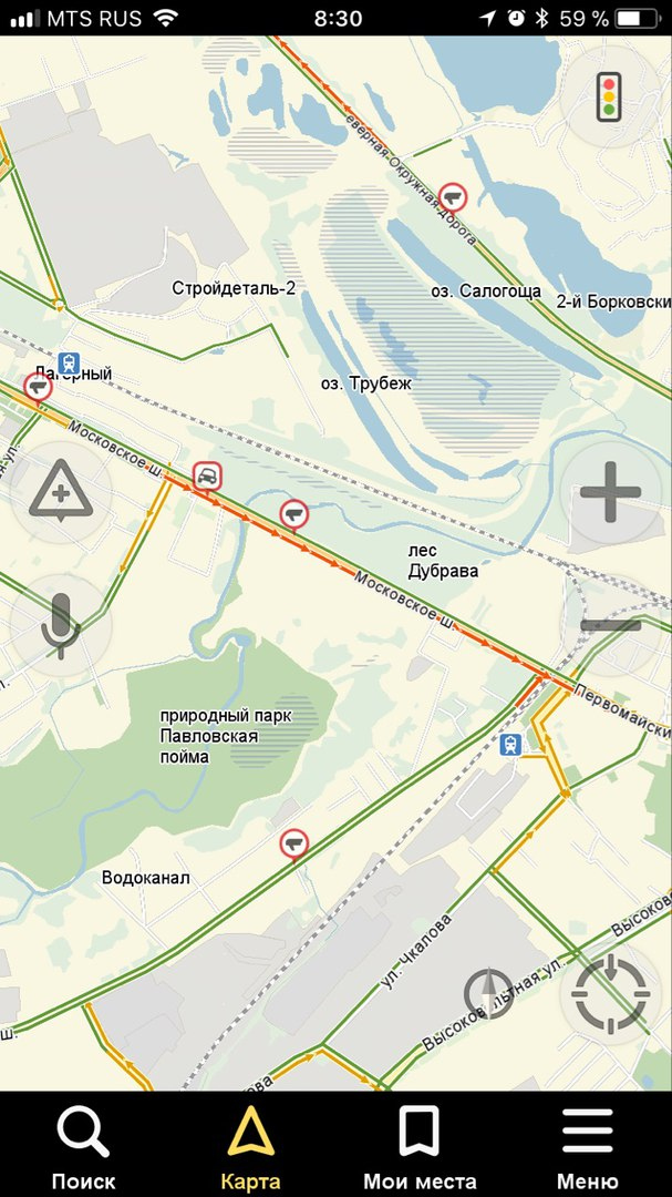 ДТП на Московском шоссе - троллейбус столкнулся с легковушкой